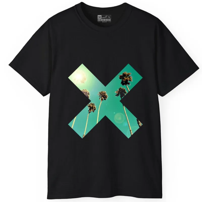 تیشرت آستین کوتاه مردانه یقه گرد طرحدار جنس نخ و پلی استر کد 367