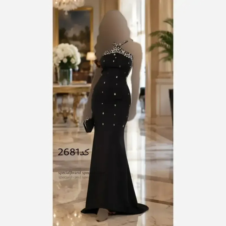 ماکسی مجلسی یاقوت جنس غواصی سنگدوزی با دست قد 160 رنگ مشکی و زرشکی
