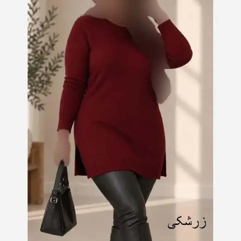 تونیک بافت زنانه نخ ترک ضد حساسیت سایز 38 تا 48