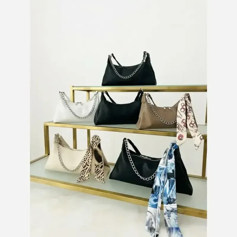 کیف کژوال شال دار رنگبندی کامل