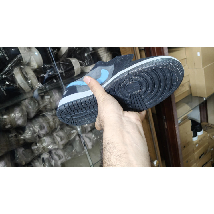 کفش اسپرت مردانه نایک جردن بزرگ پا مشکی آبی مناسب پیاده روی