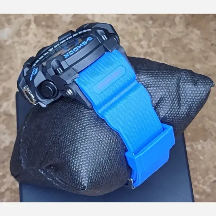 ساعت مچی عقربه ای دیجیتال جی شاک مدل CASIO G-SHOCK 5478 دوزمانه صفحه مشکی بند آبی