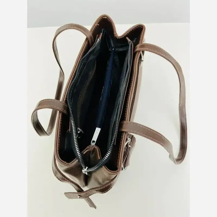 کیف زنانه جادار جنس شرانگ رنگ کرم نسکافه ای شکلاتی مشکی سایز 30 در 20