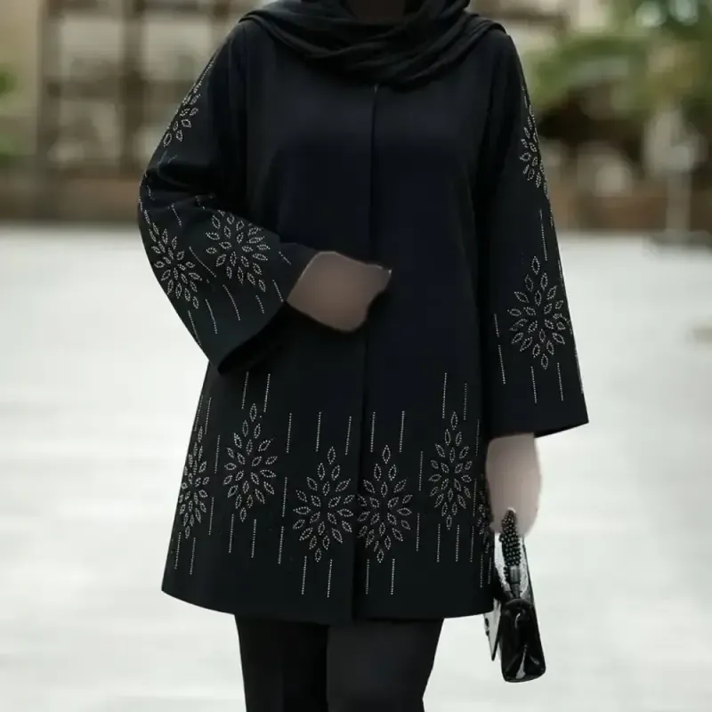 کت مجلسی زنانه مدل آرزو جنس شانتون اندوزی رنگ مشکی