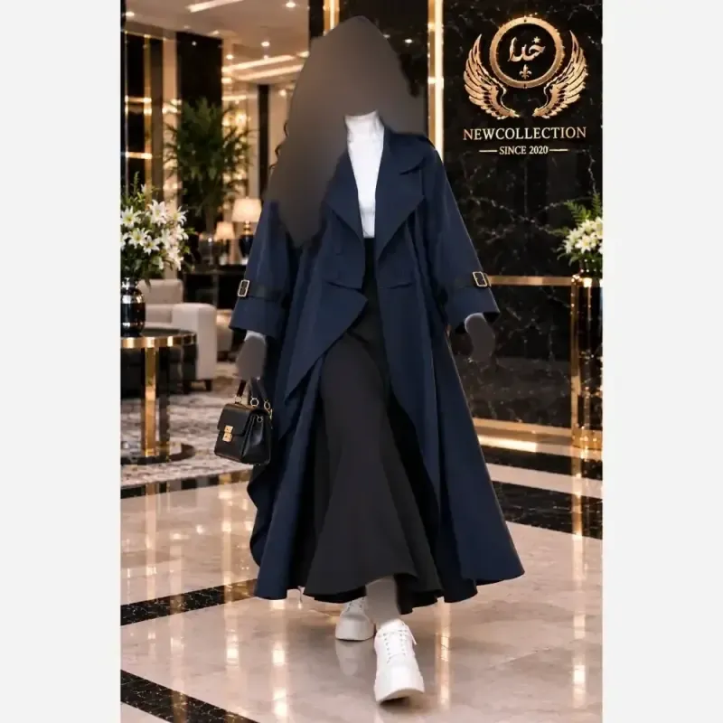 ست شنل و دامن پاییزه سوپرمازراتی گرم بالا فری سایز 38 تا 46
