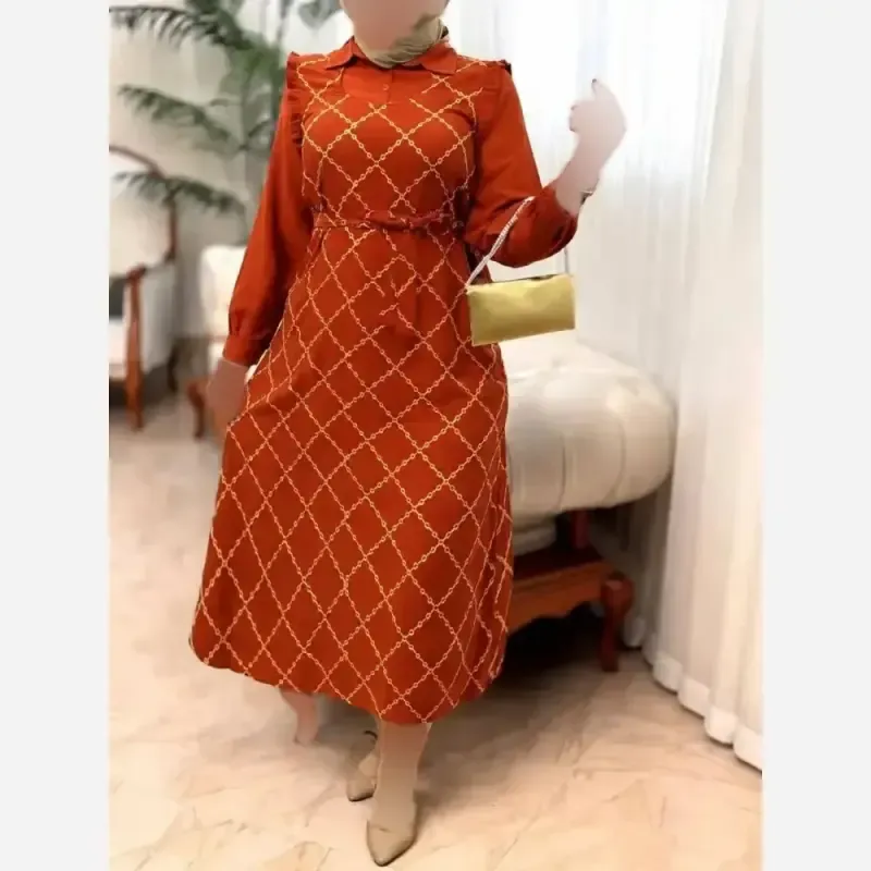پیراهن بلند زنانه ماهرو خنک مجلسی آستیندار