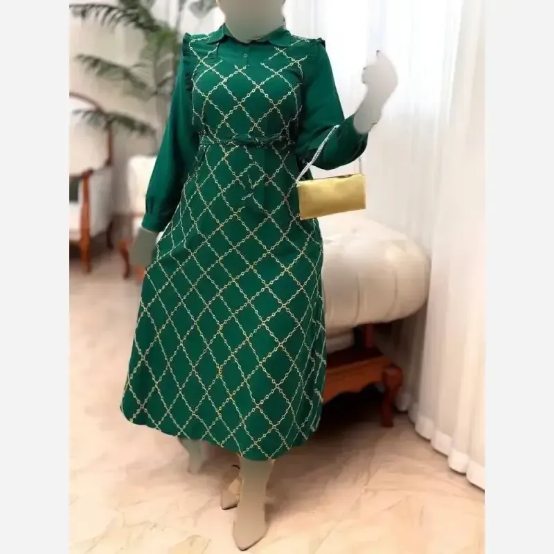 پیراهن بلند زنانه ماهرو خنک مجلسی آستیندار
